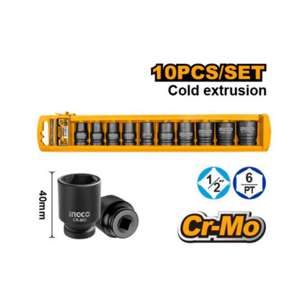 Jeu de 10 douilles à chocs