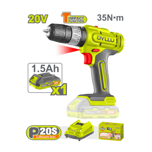 Perceuse à percussion sans fil 20 v Dyllu
