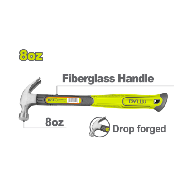Marteau arrache-clou 8 oz Dyllu