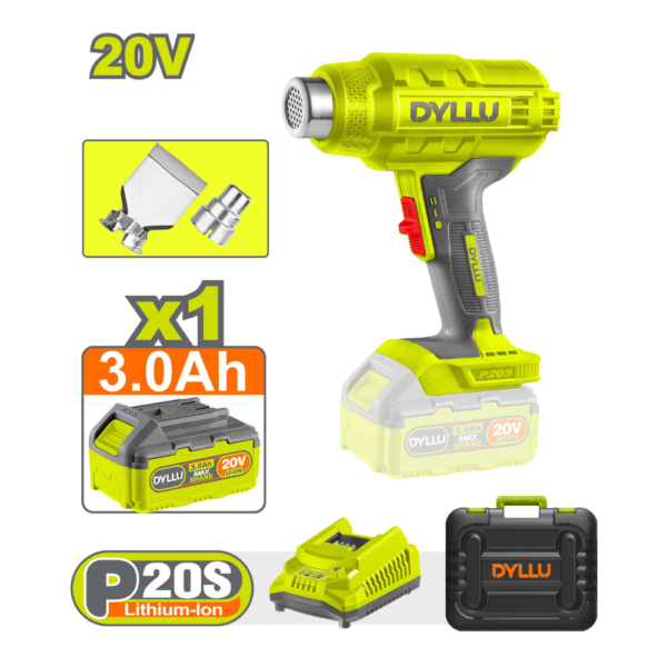 Pistolet thermique sans fil 20 V DYLLU