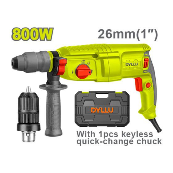 Marteau rotatif 800 W double mandrin DYLLU