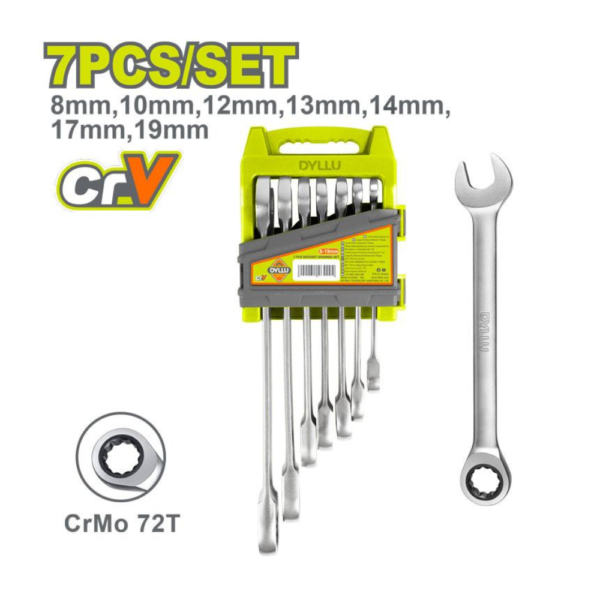 Jeu de clés à cliquet (7 pièces) DYLLU