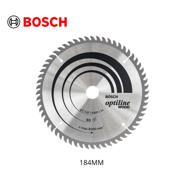 DISQUE BOIS OPTILINE 184MM 60 DENTS BOSCH 2608640854-879