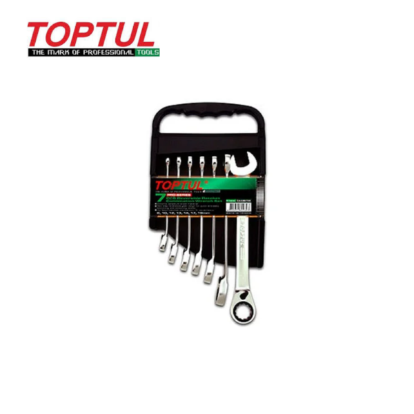 JX DE CLE MIXTE CLIQUET 7PCS TOPTUL