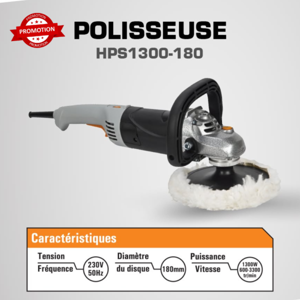 POLISSEUSE 1300W HPS1300-180 SOFICLEF